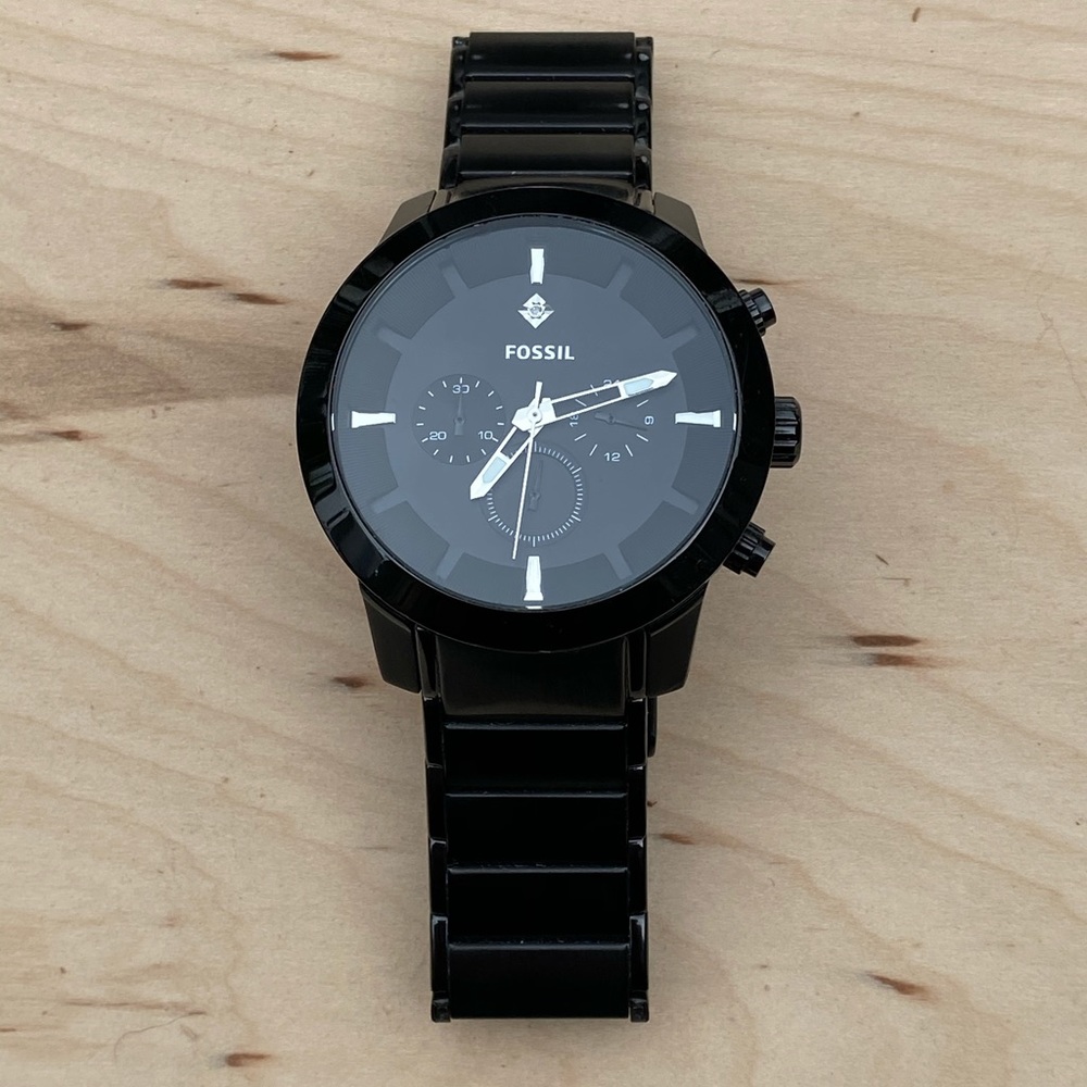 Men’s Fossil All Black Ghost Faced Watch